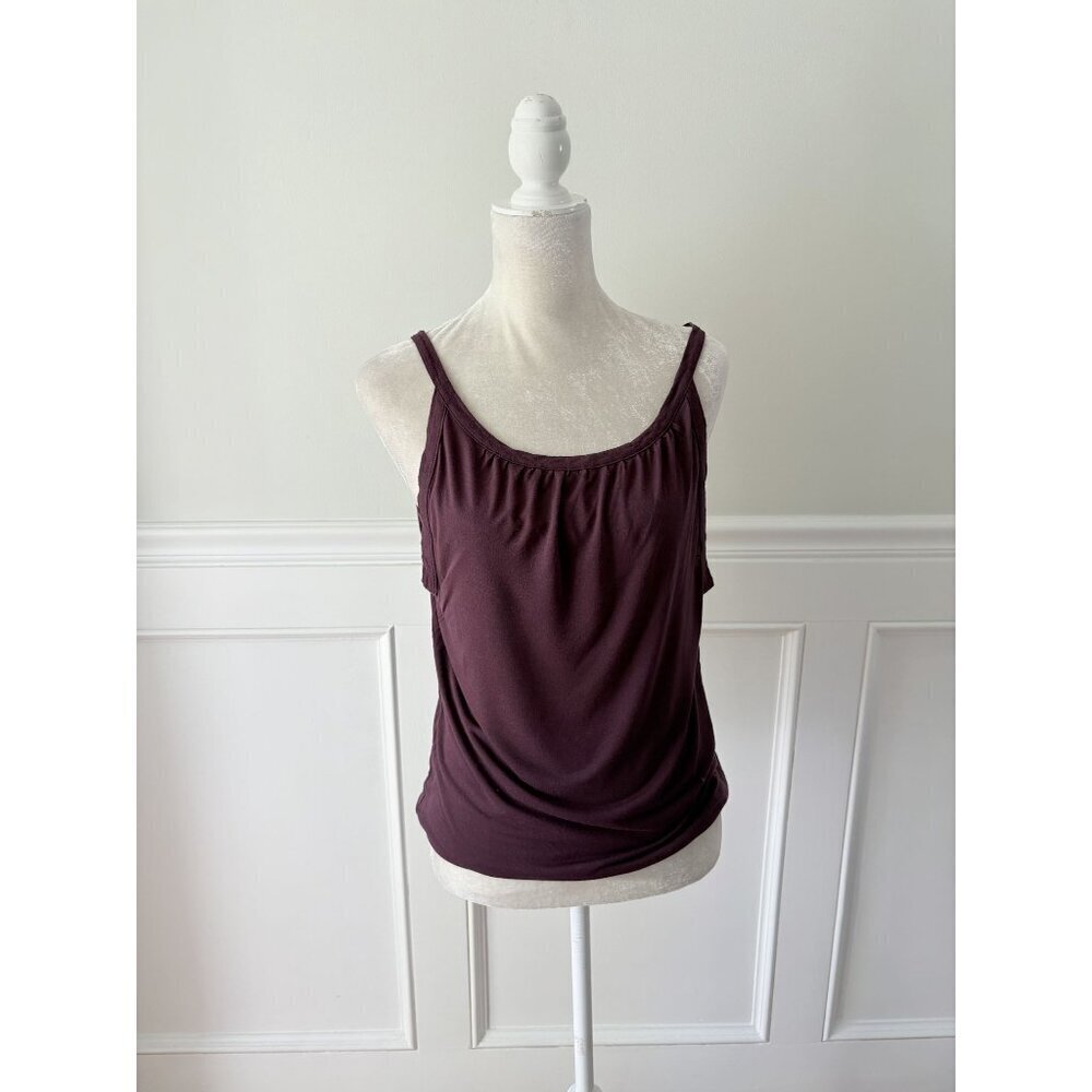 Sparkle & Fade Urban Outfitters Maroon Gathered Neck Tank S Excellent Condition